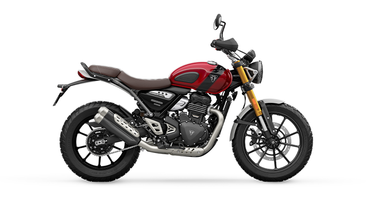 Triumph Scrambler 400 X carnival red