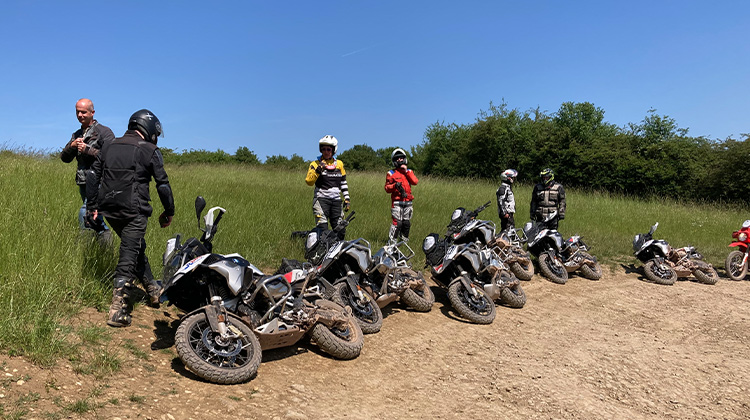 Pause beim Enduro Training im Mammut Park