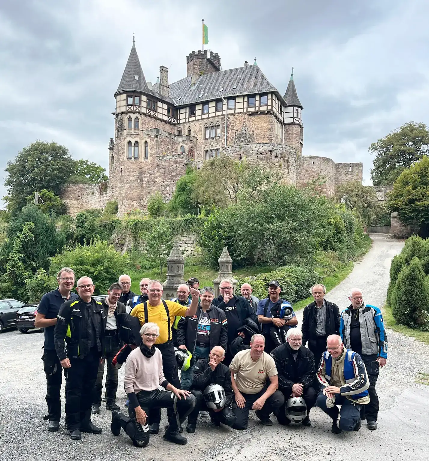 Die Motorradtour machte Halt beim Schloss Berlepsch