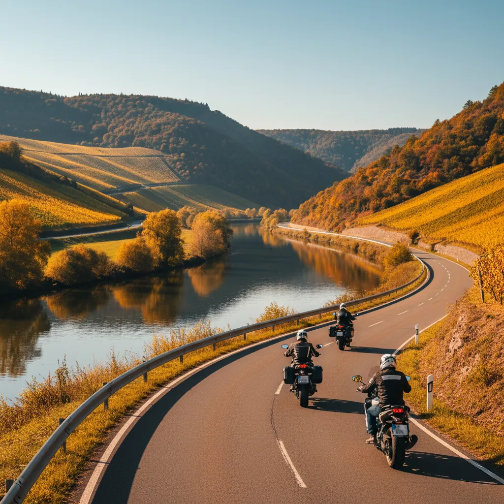 Motoradtour zur Mosel mit Becker-Tiemann Motorrad und Kurven Beisser