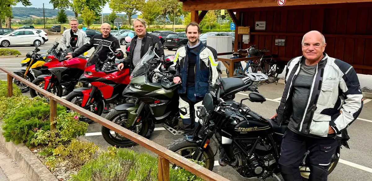 Becker-Tiemann Motorrad in Lage veranstaltete eine Ducati Test Ride& Tour Nachmittag.
